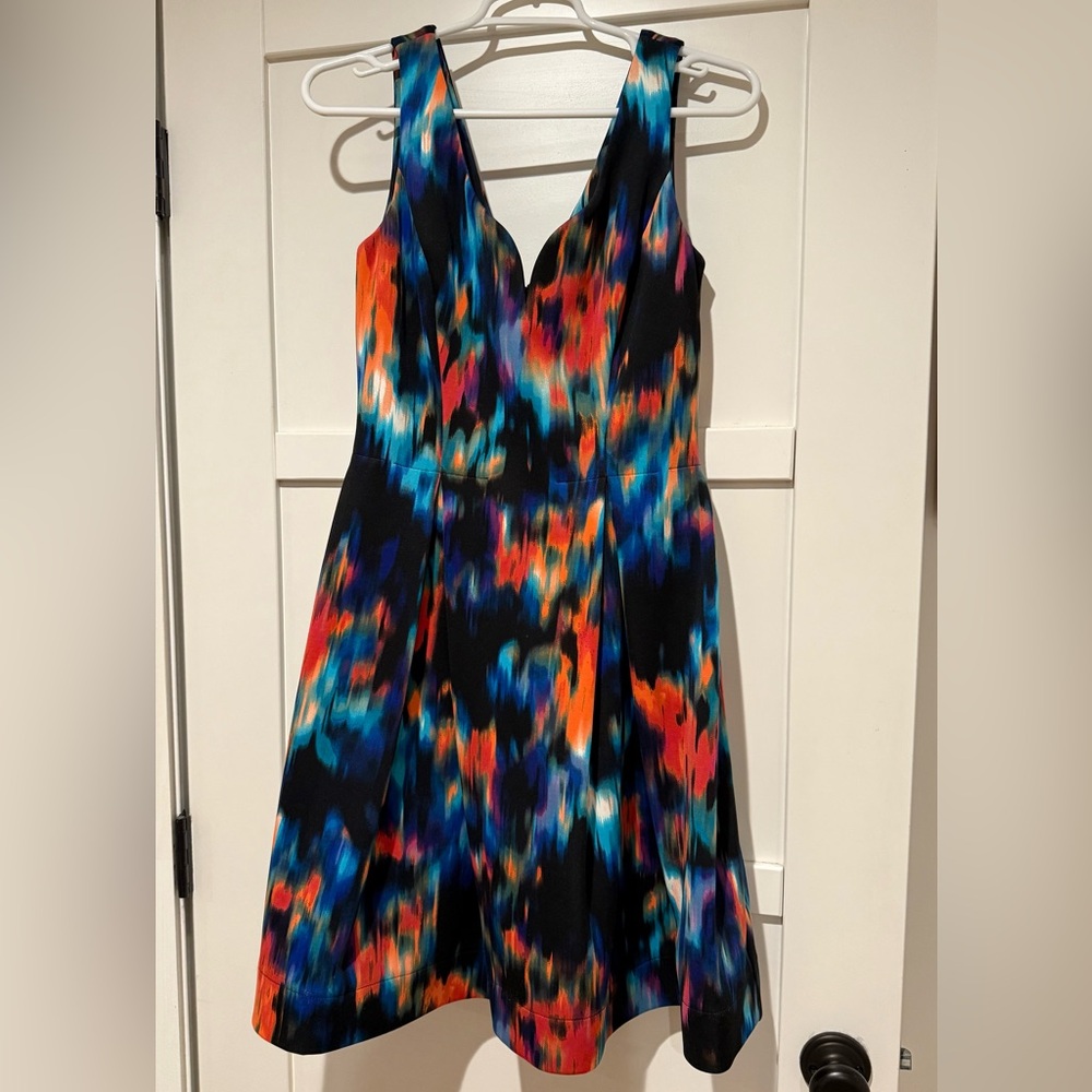 Calvin Klein Black and Multicolor Dress